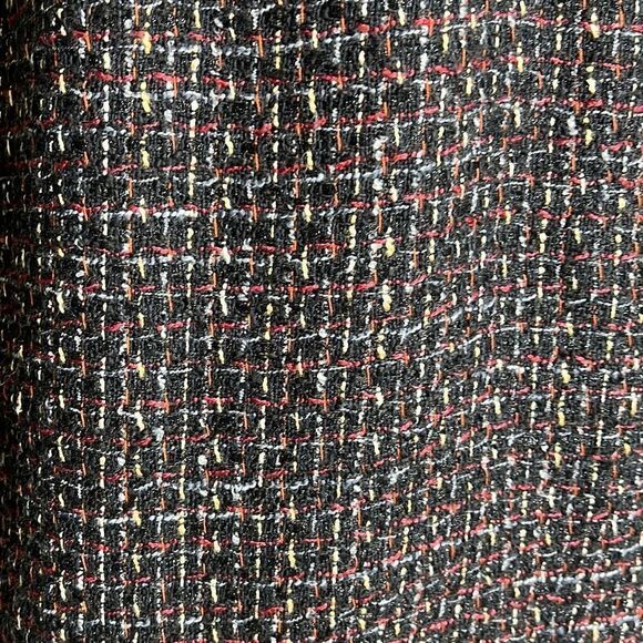 Talbots Women's Sleeveless Tweed Career Black Yellow Red Sheath Dress Size 6 - Picture 5 of 8